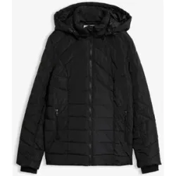 bonprix Leichte Steppjacke mit abnehmbarer Kapuzeschwarz 48Damen