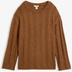 bonprix Oversize-Pullover aus Rippstrickbraun 44Damen