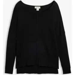 bonprix Oversize-Strickpulloverschwarz 40Damen