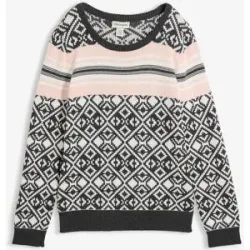 bonprix Norwegerpullover aus reiner Baumwolle, mit klassischem Norwegermuster