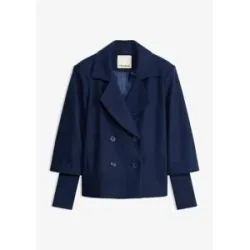 bonprix Cabanjacke mit Strickärmelnblau 46Damen