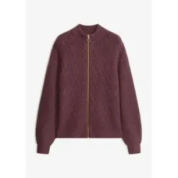 bonprix Strickjacke mit Zopfmusterlila 36Damen