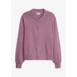 bonprix Strickjacke aus reiner Baumwollelila 40Damen