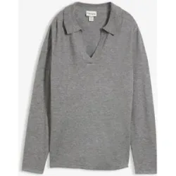 bonprix Poloshirt aus feiner Viskosegrau 36Damen