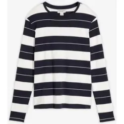 bonprix Langarmshirt aus schwerer Baumwolleblau 52Damen