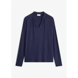 bonprix Shirt mit Stehkragenblau 44Damen