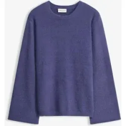 bonprix Softer Pullover mit weiten Ärmelnblau 36Damen