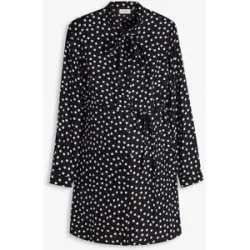 bonprix 2-in-1 Umstands- und Stillblusenkleid aus fließender Viskoseschwarz 44Damen