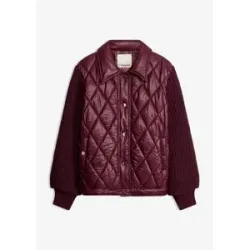 bonprix Stepp-Blouson mit Strickärmelnrot 42Damen