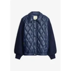 bonprix Stepp-Blouson mit Strickärmelnblau 40Damen