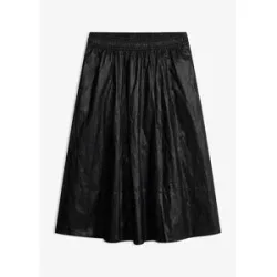 bonprix Schlupf-Rock aus Lederimitatschwarz 48Damen