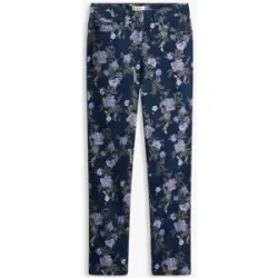 bonprix Twillhose mit Blumen-Designblau 46Damen