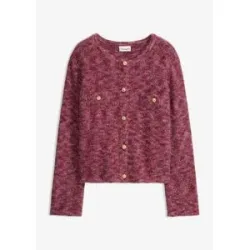 bonprix Strickjacke mit Effektgarnrot 48Damen