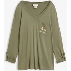 bonprix Langarmshirt aus softer Viskosegrün 48Damen