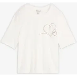 bonprix T-Shirt aus reiner Bio-Baumwolleweiß 36Damen