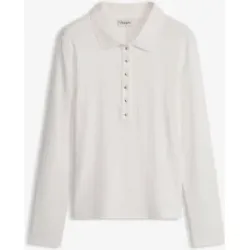 bonprix Poloshirt aus softem Viskose-Mixweiß 48Damen