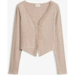 bonprix Rippshirtbeige 44Damen