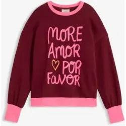 bonprix Sweatshirt aus Baumwoll-Mixrot 44Damen