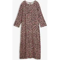bonprix Midikleid aus fließender Viskosebraun 42Damen