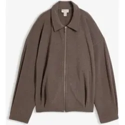 bonprix Shirtjacke in Wolloptikbraun 52Damen