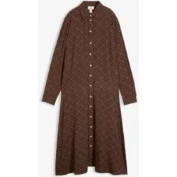 bonprix Blusenkleid aus reiner Viskose mit Eingriffstaschenbraun 54Damen
