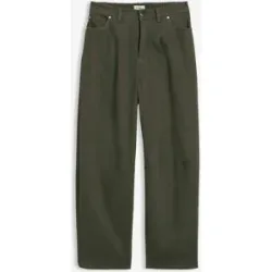 bonprix Twillhose in Barrelform mit Bequembund aus Baumwollegrün 40Damen