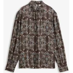 bonprix Tunikabluse mit Seidenanteilbraun 48Damen