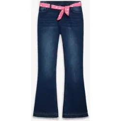 bonprix Flared-Jeans mit Bindegürtel Mid Waist (2-tlg.Set)blau 170Mädchen