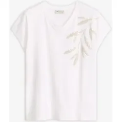 bonprix Shirt mit Strassstein-Applikationweiß 44Damen