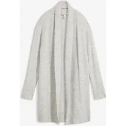 bonprix Longstrickjacke mit Schalkragengrau 40Damen