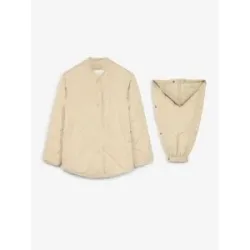 bonprix 3-in-1 Ultraleichte Umstands-Steppjacke mit Trageeinsatz (2-tlg. Set)beige 48Damen