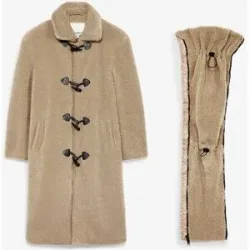 bonprix 3-in-1 Umstandsmantel mit Trageeinsatz aus Teddyfleecegrün 38Damen
