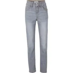 bonprix Slim-Fit-Jeans High Waist, Komfort-Stretchgrau 52Damen