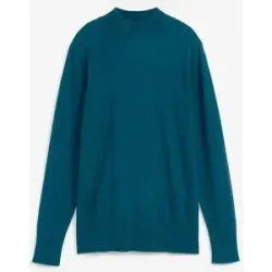 bonprix Basic Pullover mit Stehkragen mit recycelter Baumwollepetrol 44Damen