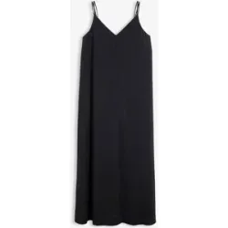bonprix Midikleid mit verstellbaren Trägern aus Viskose-Mixschwarz 36Damen