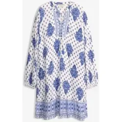 bonprix Tunika-Kleid aus  strukturierter Viskoseweiß 44Damen