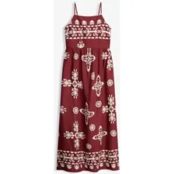 bonprix Trägerkleid aus fließender Viskoserot 42Damen