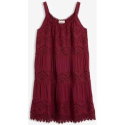 bonprix Trägerkleid aus Viskose mit Spitzerot 38Damen