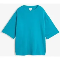 bonprix Oversize-Shirt aus reiner schwerer Bio-Baumwolleblau 36Damen