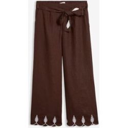 bonprix Leinen-Culotte mit Gürtel (2 tlg. Set)braun 42Damen