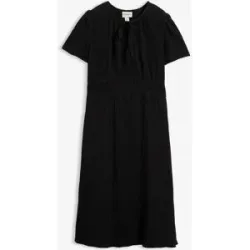 bonprix Tunika-Kleid aus Musselinschwarz 52Damen