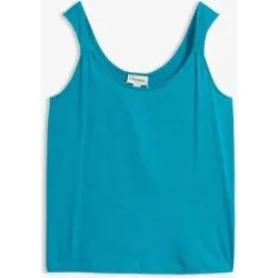 bonprix Tanktop aus reiner Bio-Baumwolleblau 36Damen