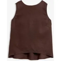 bonprix Blusentop aus reinem Leinenbraun 40Damen