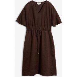 bonprix Kleid aus reinem Leinenbraun 44Damen