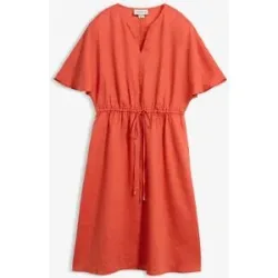 bonprix Kleid aus reinem Leinenrot 42Damen