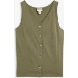 bonprix Top aus Bio-Baumwoll-Flammgarngrün 52Damen