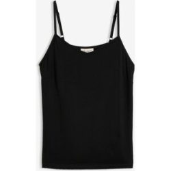 bonprix Spaghettiträger-Top aus fließendem Lyocell-Mixschwarz 44Damen