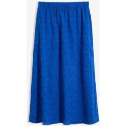 bonprix Midirock aus reiner Baumwolleblau 36Damen