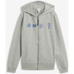 bonprix Kapuzen-Sweatjacke aus schwerer Baumwollegrau 36Damen