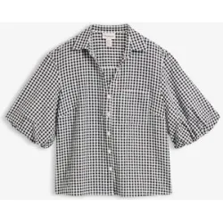bonprix Bluse aus reiner Baumwolleschwarz 52Damen